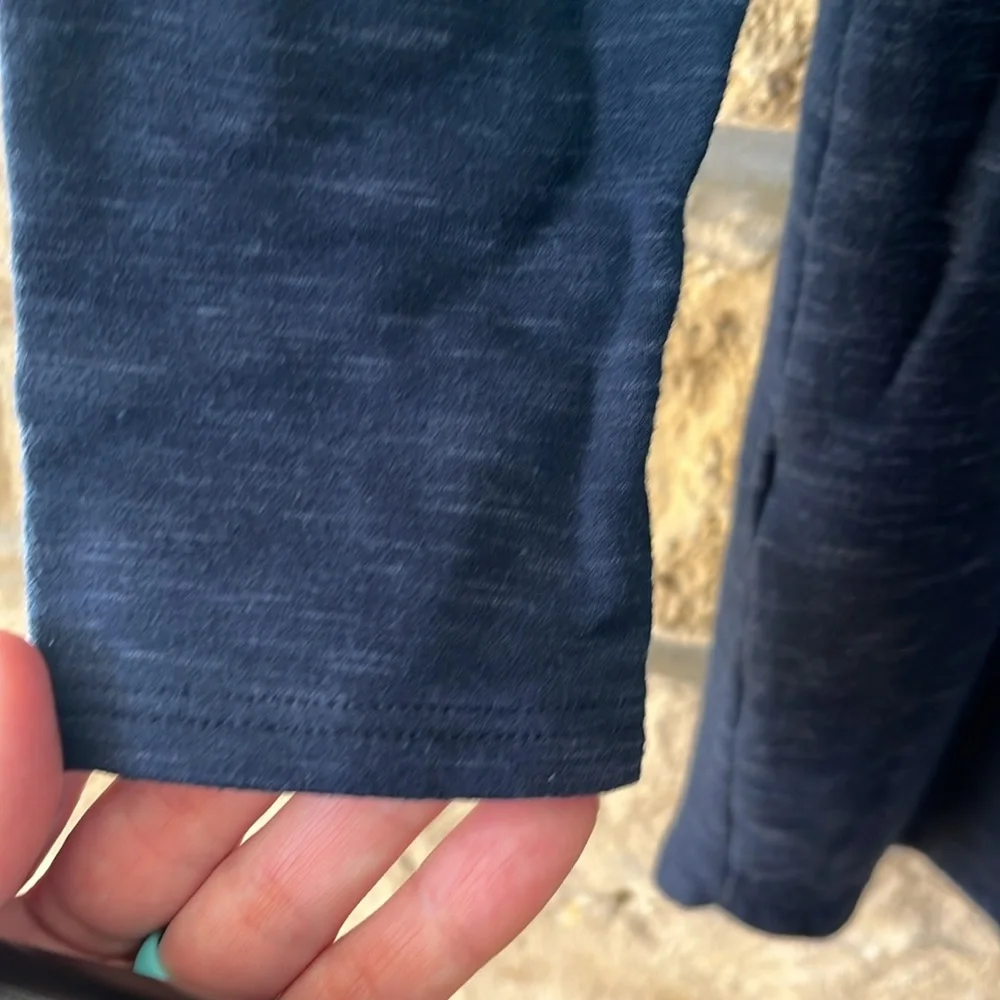 Abercrombie & Fitch Heathered Navy Turtleneck Tunic Top Size Small - Picture 10 of 12